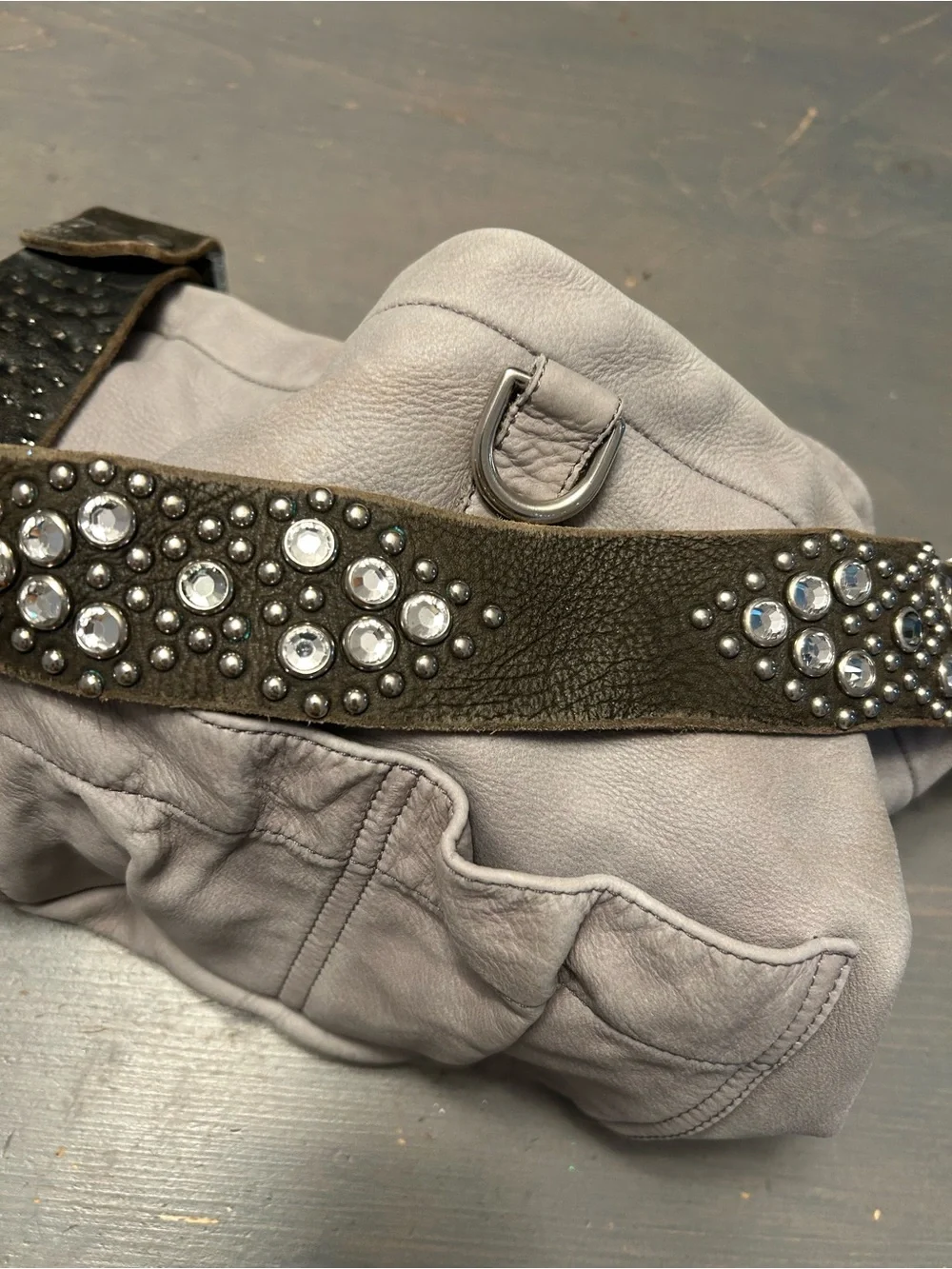 STUNNING Y2K Tylie Malibu soft leather bag with stunning embellished stra